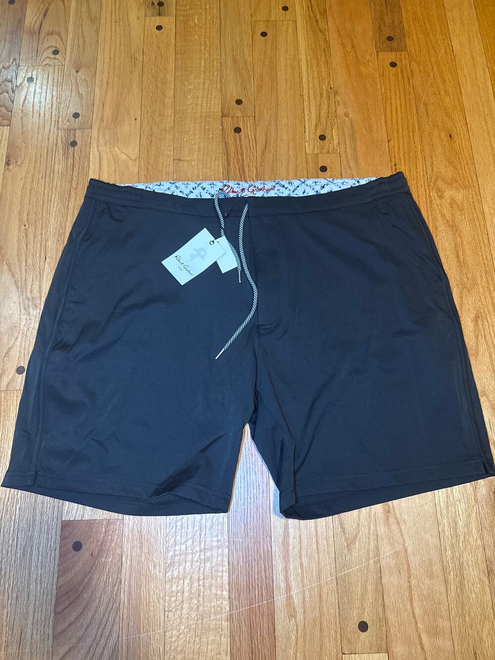 NEW Robert Graham Jet Black Performance Shorts Men’s 2XL NWT